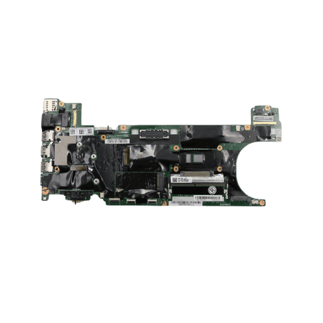A green Lenovo ThinkPad T470s motherboard (01ER068) with i7-7600U 2.8GHz CPU and 8GB RAM is shown isolated on a white background; refurbished with a 3-month warranty.