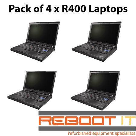 4 x IBM Lenovo R400 Core 2 Duo P8400 3GB 160GB DVD 14.1" Laptops