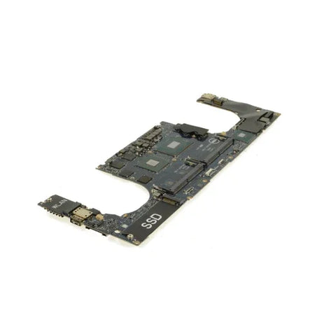 A close-up of a refurbished Dell Precision 5530 i5 8300H UHD 630 CN-0TM8VP motherboard with visible chips, circuits, connectors, and SSD section on a white background. Includes a 3-month warranty. Brand: Dell.