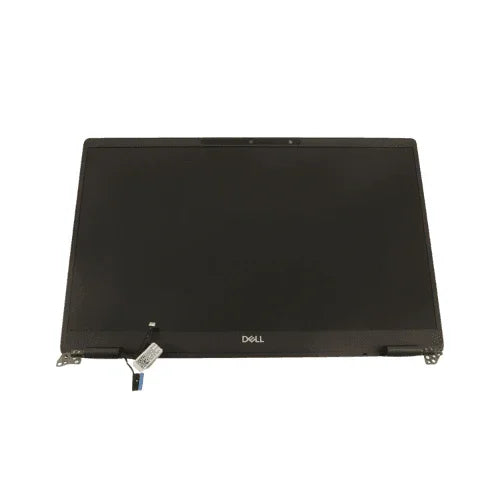 Dell 7410 MJXRM 14" FHD IPS Non-Touch Screen (1920x1080) with black bezel, hinges, and connector cables on a white background—ideal Full HD replacement for your Dell laptop. Includes 3-month warranty.
