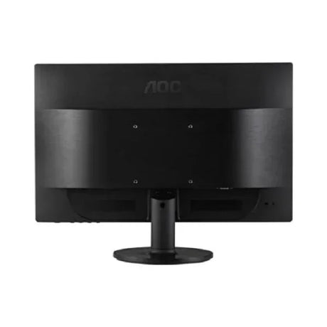 A black AOC 2460SD 24 monitor viewed from the back, showing the AOC logo at the top; this Certified Refurbished display (1920x1080, HDMI, VGA, DVI, USB) delivers reliable performance. Note: NO STAND included.