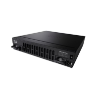 The Cisco ISR4451-X 4-Port Gigabit Enterprise Router 4400 2RU | Wty, a certified refurbished unit, features front-facing vents and ports for rack mounting. It offers enterprise-grade performance and is shown against a white background.