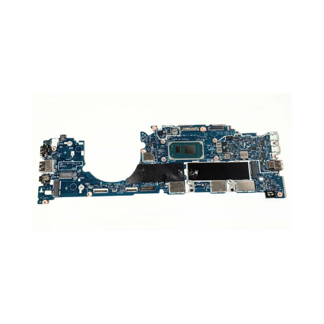 A certified refurbished Dell Latitude 5320 i5 1145G7 16GB motherboard (0Y7GXY) by Dell, featuring multiple ports and components on a blue circuit board, isolated on a white background.