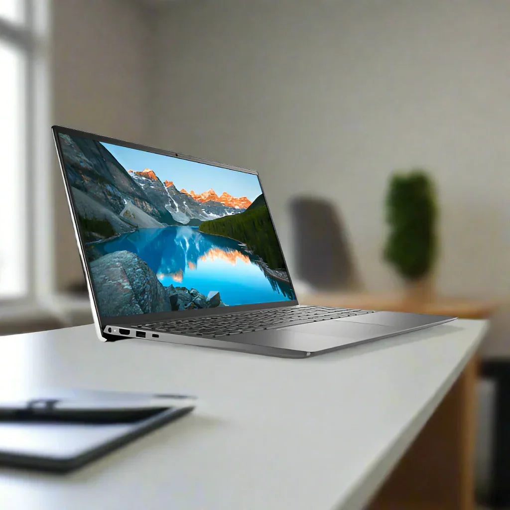 The Dell Inspiron 5510 i7 11390H laptop features a 15.6" display, 16GB RAM, and 512GB SSD—an affordable, slim silver notebook perfect for work or study.