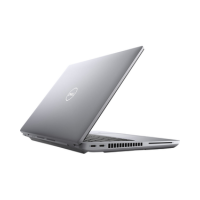 A silver Dell Latitude 5421 i7 laptop is partially open, viewed from the back left to show the Dell logo and side vents, set against a white background. Specs: Intel Core i7-11850H, 16GB RAM, 512GB SSD, Windows 11 Pro.