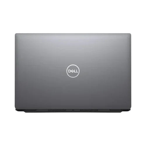Closed silver Dell Latitude 5521 viewed from above, with the Dell logo on the lid—this refurbished laptop features an i7-11850H processor, 32GB RAM, 1TB SSD, and a 15.6" display running Windows 11 Pro.