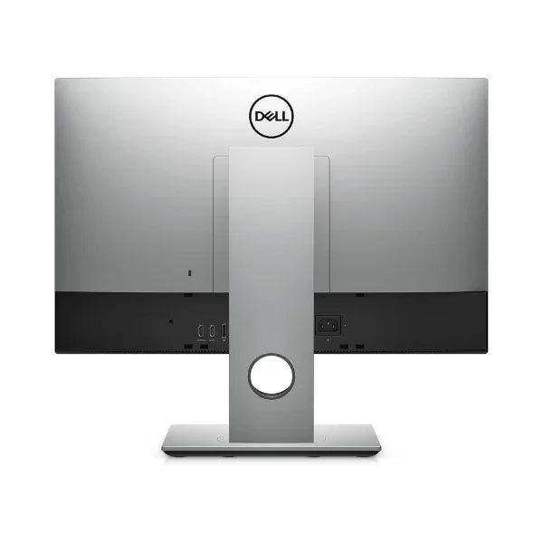 Rear view of a Dell Optiplex 7400 AIO featuring a silver stand, visible ports, and Dell logo. Equipped with an Intel i5-12500 (4.6GHz), 8GB RAM, 256GB SSD, and a 23.8 display for reliable performance on Windows 11 Pro.
