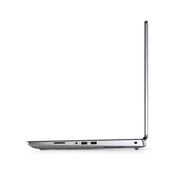 A Dell Precision 7760 i7 11840H laptop in silver, partially open at a 90-degree angle, displays its USB, HDMI, and SD ports along the edge against a white background. The refurbished device features 32GB RAM and a 256GB SSD.
