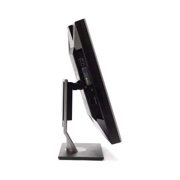 A side view of the Dell UltraSharp 2209WA 22" IPS monitor (1680x1050, 8ms) on a rectangular stand, showing its back ports and connectors. The black Dell monitor is slightly tilted backward, isolated on a white background.
