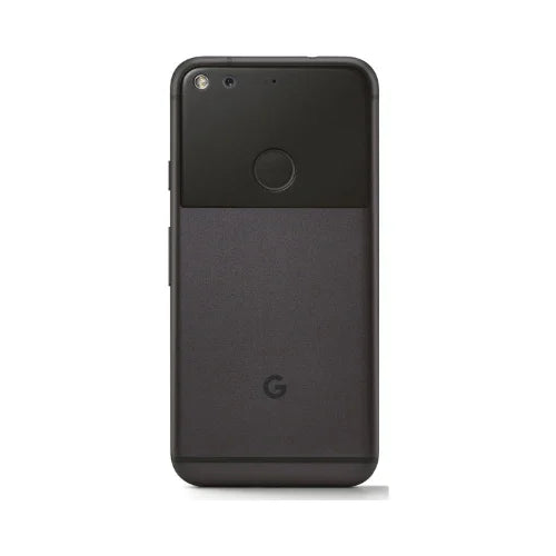 The certified refurbished Google Pixel 1 2PW4200 32GB Black (unlocked, AU stock) by Google features a rear camera and flash in the top left, fingerprint sensor center-top, and G logo at the bottom.