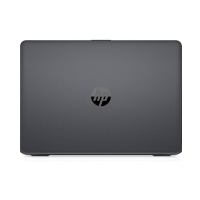 The refurbished HP 245 G6 AMD E2-9000E 1.5GHz 8GB 1TB 14" business laptop by HP features a dark gray matte finish with the HP logo centered on the lid.