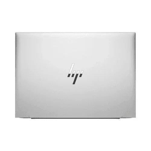 Closed silver refurbished HP EliteBook 840 G9 with HP logo centered on the lid, pictured against a plain white background. This sleek 14 laptop features an Intel Core i5-1235U processor, 32GB RAM, and 256GB SSD.