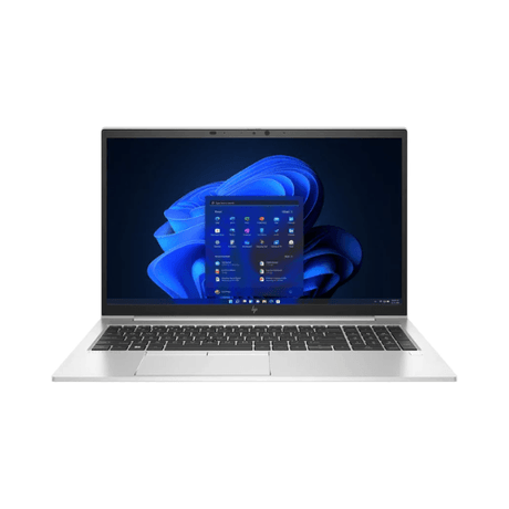The refurbished HP EliteBook 850 G8 features an Intel Core i7-1185G7 3GHz CPU, 16GB RAM, 256GB SSD, LTE, a 15.6 display, and runs Windows 11 Pro. The laptop has a black keyboard and is shown on the Windows home screen.
