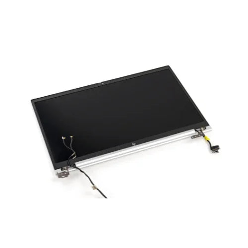 An HP EliteBook 840 G8 14" IPS 1920x1080 Non-Touch Display Panel + Assembly with cables and hinges, from HP, is laid flat on a white background.