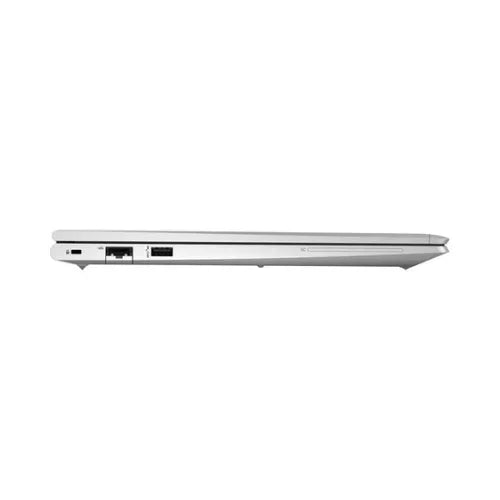 A closed silver HP ProBook 650 G7, certified refurbished, is shown from the left side with visible ports like Ethernet and USB plus a slim optical drive. This thin, sleek laptop features Intel Core i7 1165G7 performance and a 15.6 display.