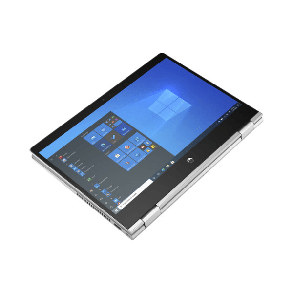 The silver HP ProBook X360 435 G8 with Ryzen 7 5800U, 8GB RAM, and 13.3" touchscreen runs Windows 11 Pro—perfect for productivity in versatile modes.