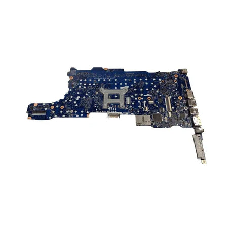A refurbished HP ZBook G2 i7 5600U motherboard (796891-601) by HP, featuring various electronic components and connectors, is displayed on a white background. Comes with a 3-month warranty.