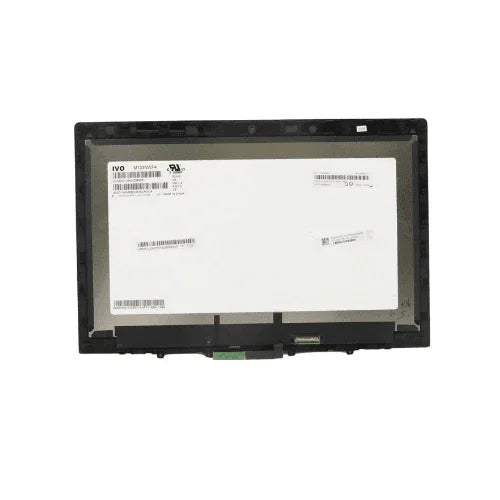 A refurbished Lenovo ThinkPad L390 13.3" 1920x1080 Touch Display (02DM432) with a black frame, white back panel, labels, barcodes, bottom connector, and 3-month warranty.