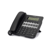 The LG Ericsson iPECS LDP-9224DF Digital Phone in black features a display and 24 buttons for versatile business communication; includes corded handset.