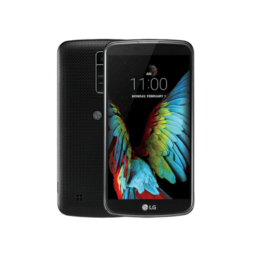 Front and back view of a certified refurbished LG K10 K430DSY 16GB 5.3