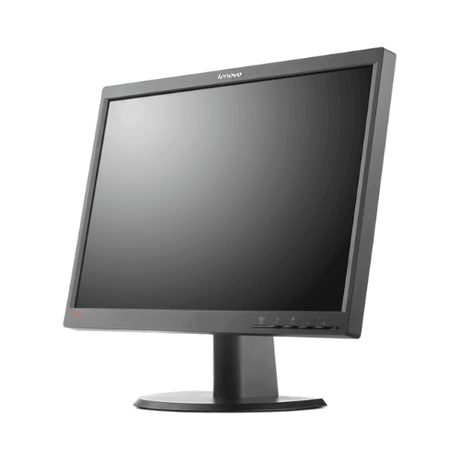 A refurbished Lenovo ThinkVision L2251p 22" monitor, 1680x1050 (16:10), 5ms, DVI/VGA, with thin black bezels and control buttons on the bottom right, is shown without a stand against a white background.