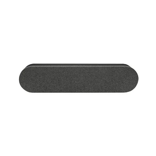 A rectangular black Logitech 880-000833 Rally Speaker (no adapter), with rounded edges, is shown against a white background, highlighting its sleek design.