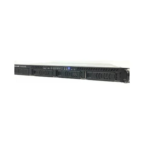 A NETGEAR ReadyNAS 2100 NAS device with 4 x 2TB hard drives, black 1U rackmount design, front drive bays, and indicator lights, is shown against a plain white background.