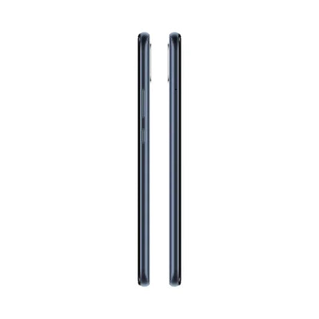 Two sleek, entry-level OPPO A15 CPH2185 32GB Black smartphones stand upright side by side, metallic edges with buttons and camera bumps visible against a plain white background. Unlocked AU stock with warranty.