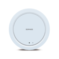 The Sophos AP 55C 802.11ac Dual Band Wireless Access Point is a certified refurbished device with indicator lights, featuring the Sophos brand at its center to ensure reliable enterprise wireless connectivity.