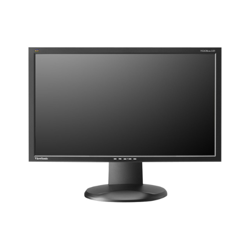 A black Viewsonic VG2428WM 24 Full HD (1920x1080) monitor with a flat, widescreen display is shown turned off against a white background. The image features the monitor only; no stand is included.