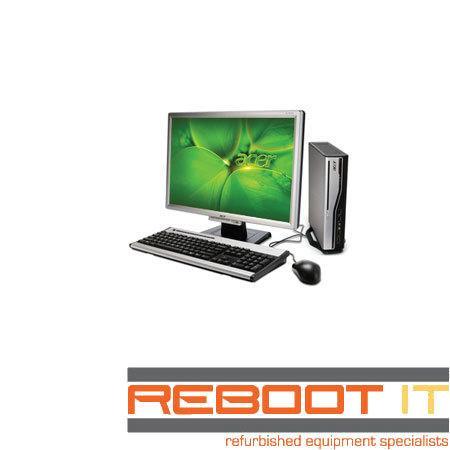 Acer L460 Ultra Small Tower Core 2 Duo E4500 Computer + 19