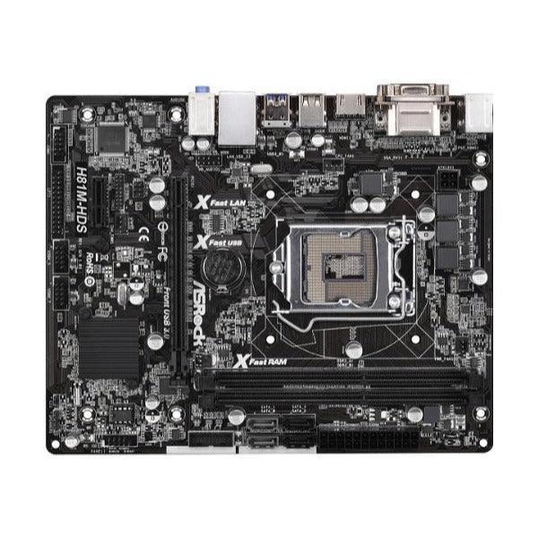 Refurbished ASRock H81MHDS Intel H81 Micro ATX Motherbaord Reboot IT