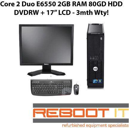 Dell OptiPlex 755 Core 2 Duo E6550 2GB 80GB DVDRW + 17" LCD