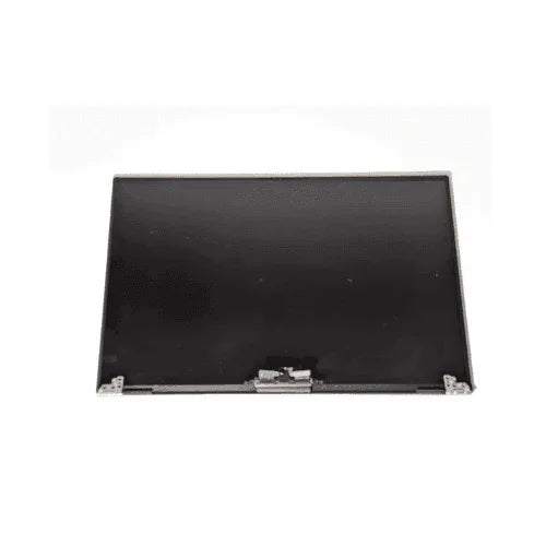 A refurbished Dell XPS 15 9500 15.6" 3840x2400 QHD IPS touch screen panel with black frame and silver hinges, shown on a white background. 3-month warranty. Brand: Dell.