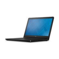 A black Dell Inspiron 5559 (i5, 8GB RAM, 1TB, 15.6") laptop is open at an angle, showing a blue desktop on its HD display, set against a white background.