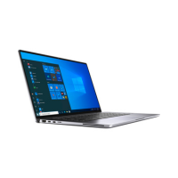 A certified refurbished Dell Latitude 9520 2-in-1 with Intel i7, 16GB RAM, 512GB SSD, LTE, and a 15" touch display is open with Windows visible from the left angle; several ports are shown.