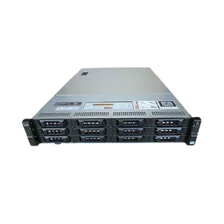 A DELL PowerVault NX3200 E5-2630 rackmount server with 16GB RAM, 12x6TB + 2x300GB drives is shown. This certified refurbished 2U storage server is ideal for NAS or enterprise use, featuring front drive bays and status lights.