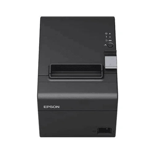 Top view of the brand new Epson TM-T82II Intelligent Thermal Receipt Printer, featuring control buttons, indicator lights, and a paper slot against a white background—perfect for cloud and mobile printing applications.