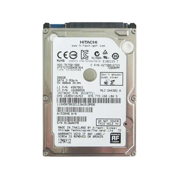 Hitachi Travelstar HTS727550A9E364 500GB 7.2K SATA 3GB/s 2.5