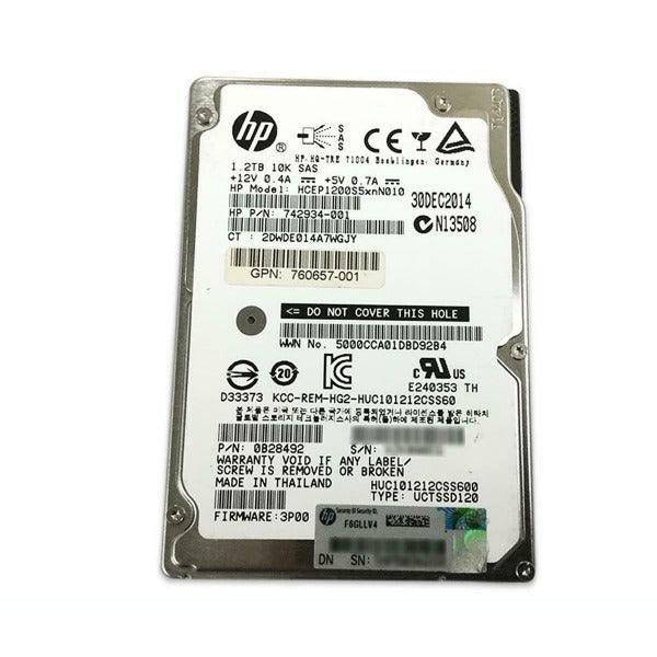 HP 760657-001 1.2TB SAS 6Gbps 10K 2.5