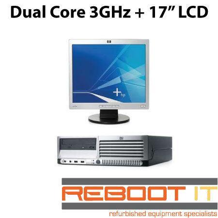 HP DC7700 Dual Core 3GHz 1GB 80GB DVD XP 17