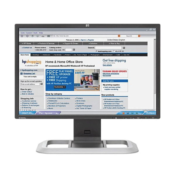 HP LP2275W 22" 1680x1050 6ms 16:10 DVI DP LCD Monitor | NO STAND B-Grade