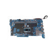 An HP EliteBook 640 G9 i7 1255U motherboard (HP N07912-601, refurbished, 3-month warranty) features various components, slots, and connectors, ports along the right edge, and a small cooling fan wired to the upper right.