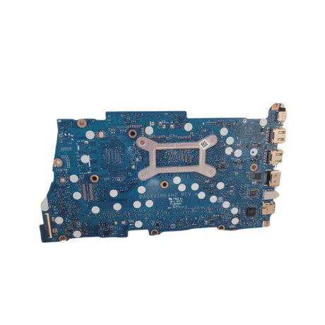 The HP EliteBook 640 G9 i7 1255U Motherboard (HP N07912-601) features a blue design with multiple white solder points, various electronic components, and several HDMI and USB ports on the right edge.