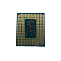 A close-up of the Intel Core i5-13500T 14-Core LGA1700 35W Desktop CPU Processor by Intel, highlighting its gold contact points and detailed circuit patterns on the underside, set against a white background.