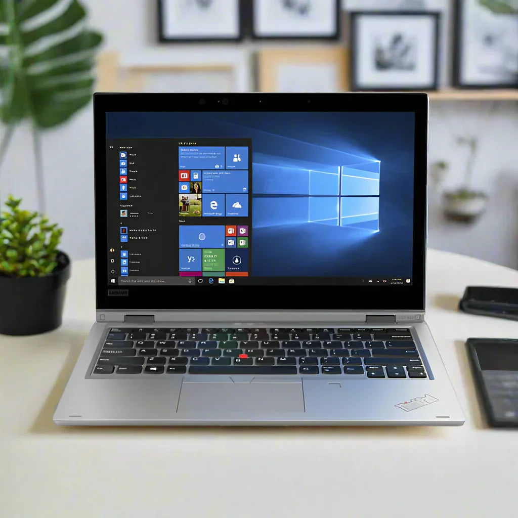 A silver Lenovo ThinkPad Yoga L390 i5 8265U (8GB, 256GB SSD, 14