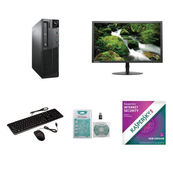 Mid-Level Computer Desktop Package | Lenovo ThinkCentre M92p SFF i5 & 24" Monitor