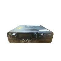 A certified refurbished Motorola DM3600 MOTOTRBO Digital Mobile Radio VHF/UHF 160Ch Display by Motorola, featuring front panel buttons, display screen, and rotary knob, is shown against a white background.