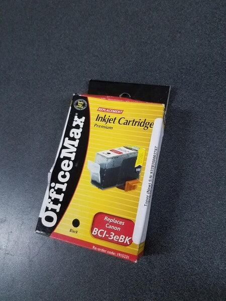 Office Max Canon BCI-3eBK Black Ink Cartridge | New