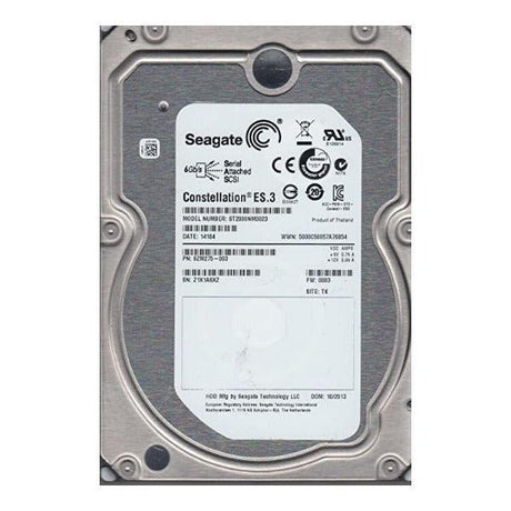 Seagate Constellation ST2000NM0023 2TB 7200RPM 3.5" SAS 6Gbps Hard Drive